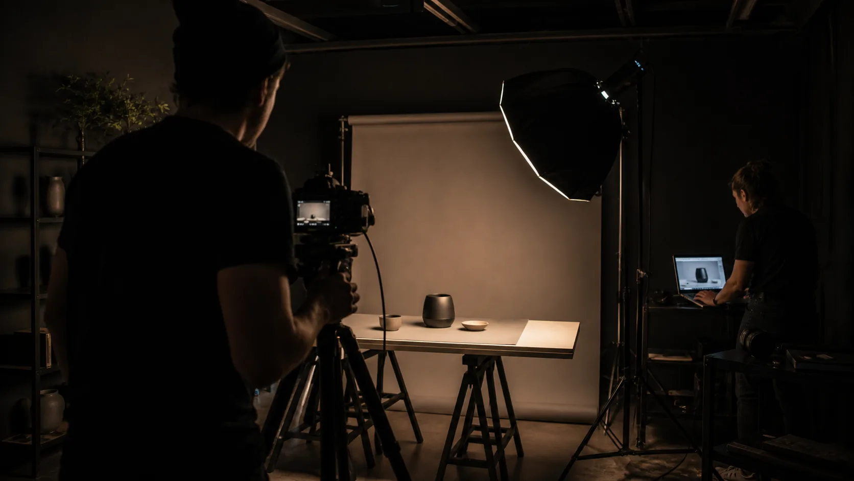 Product studio behind the scenes
